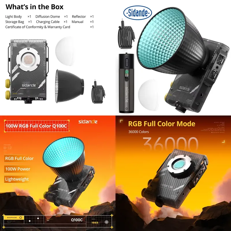 Photography Lighting Brands - Sidande Q100C Q100Lite Optik 100W Yüksek
