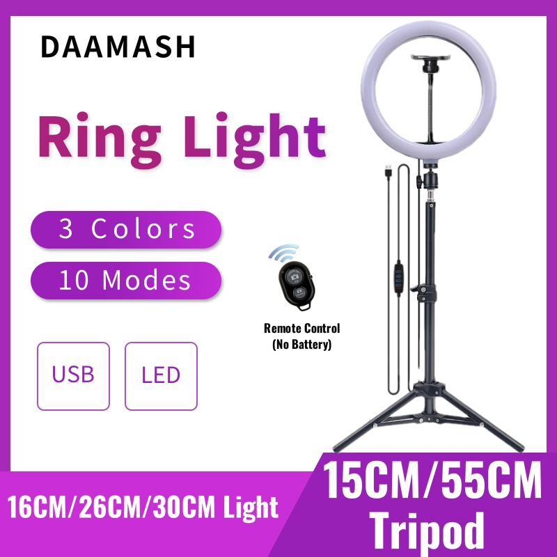Photography Lighting Description - 16 cm/26 cm/30 cm LED Selfie