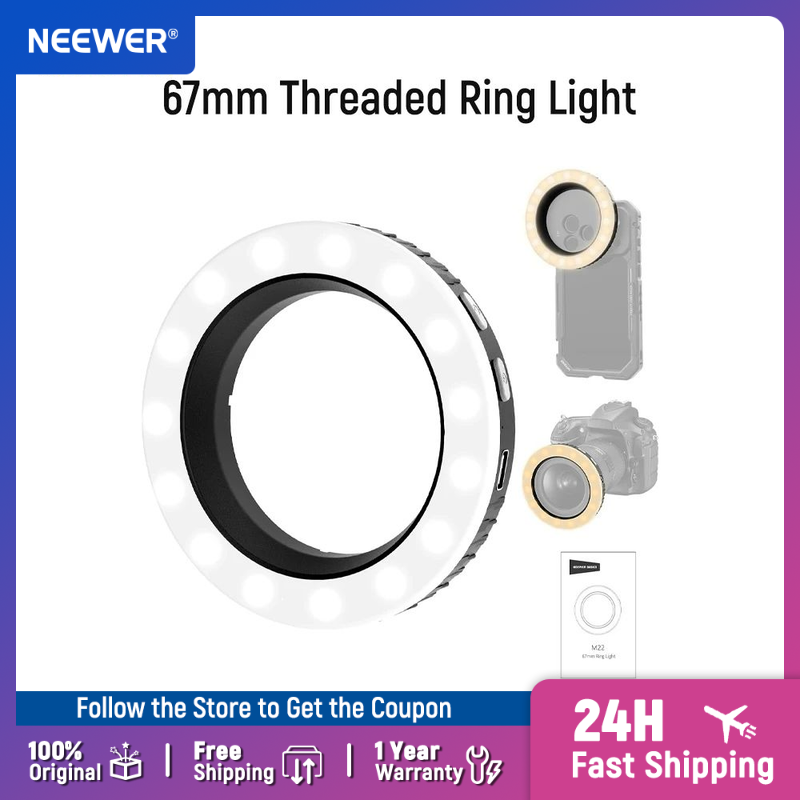 Photography Lighting Description - NEEWER Basics 67mm Dişli Halka Işık,